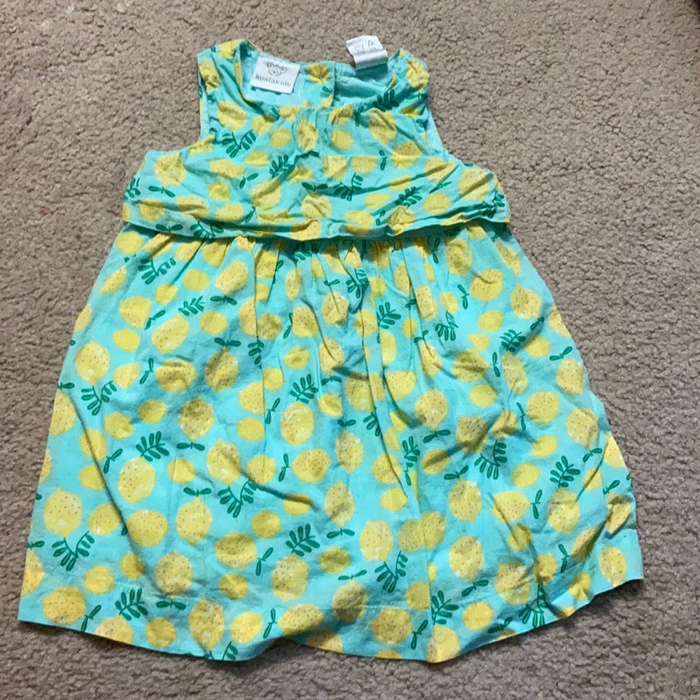 Like NEW Lemon print dress 12-18m
